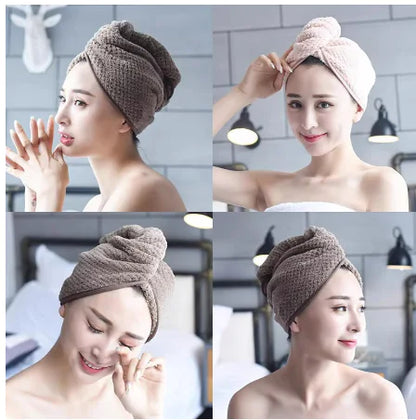 Toalha e Touca Absorvente para Cabelo