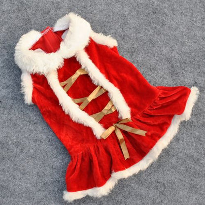 Velvet Holiday Skirt for Pets