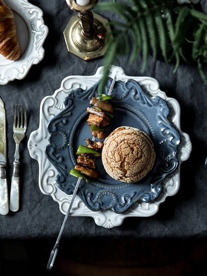 Conjunto de Louças Europeias Barrocas Criativas (Pratos de Jantar & Tigelas)