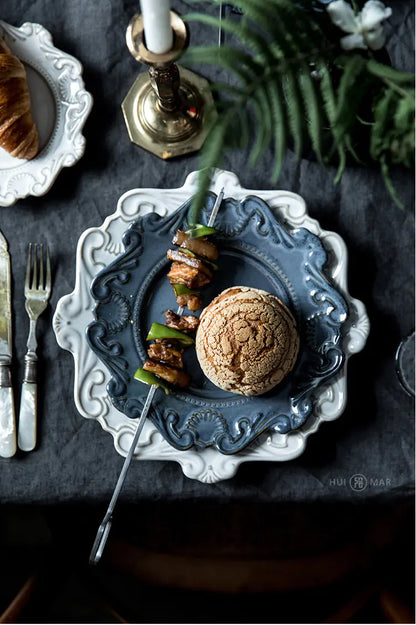 Conjunto de Louças Europeias Barrocas Criativas (Pratos de Jantar & Tigelas)