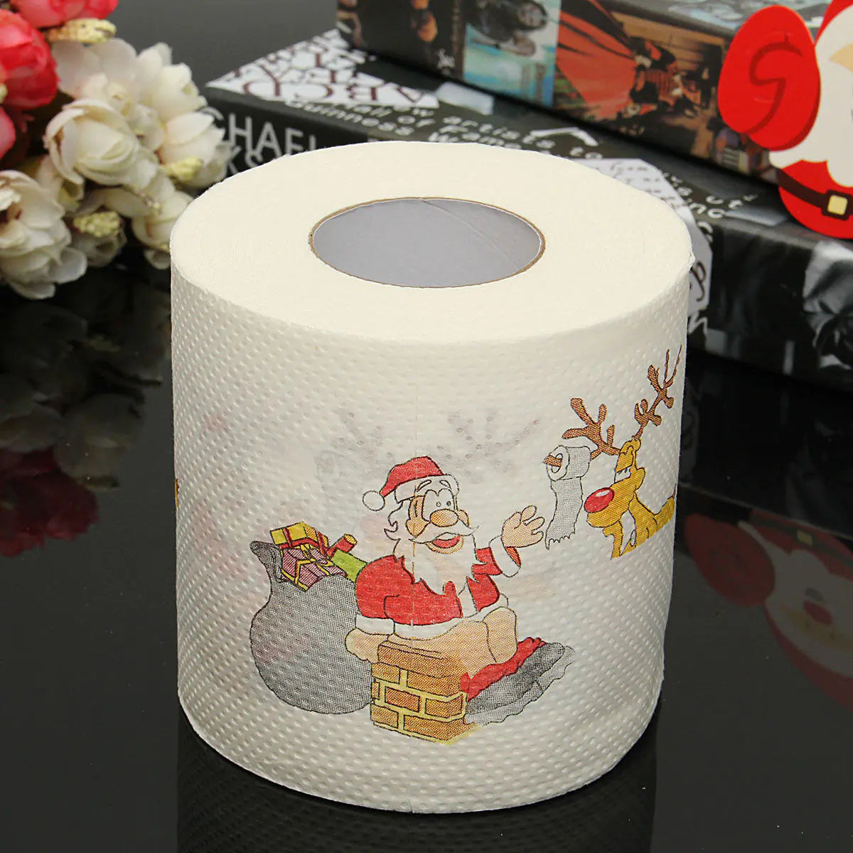 Rolo de Papel Higiênico de Natal